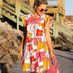 Crosby by Millie Burch Millie dress tropic blooms S